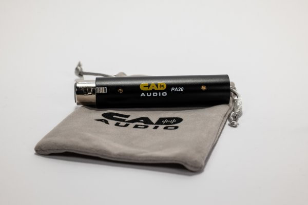 CAD PA28 Inline Preamp for Dynamic and Passive Ribbon Microphones with Clean Gain and Low-Noise Performance (AMS-PA28)
