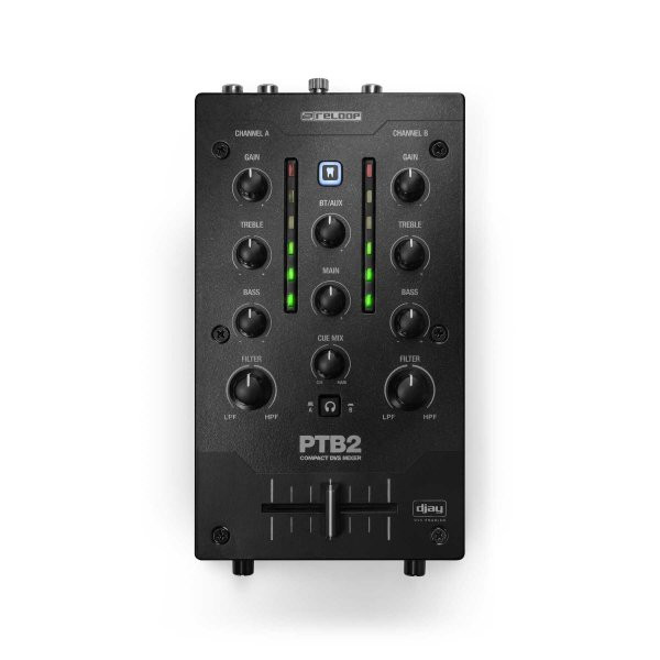 Reloop PTB-2 Portable 2+1 Channel DJ Mixer with Bluetooth (AMS-PTB-2)