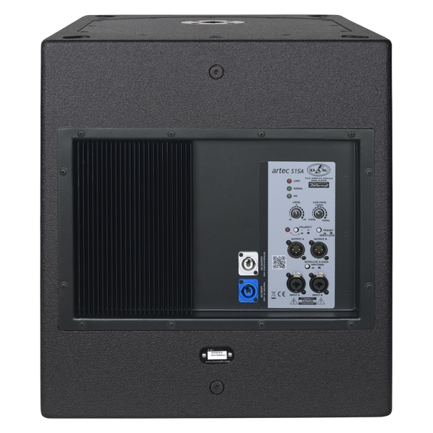 DAS Audio ARTEC-S15A-115 Powered 15" Band-Pass Subwoofer 1000W Cont. Wooden Enclosure Black, ARTEC-S15A-115
