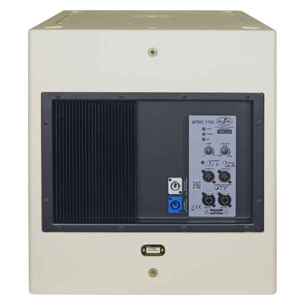 DAS Audio ARTEC-S15A-W-115 Powered 15" Band-Pass Subwoofer 1000W Cont. Wooden Enclosure White, ARTEC-S15A-W-115