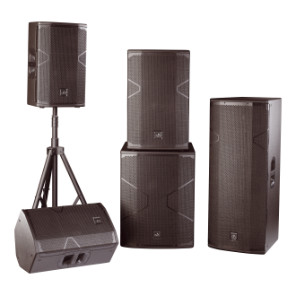 DAS Audio, VANTEC-218A Powered Ground-Stackable Long-Excursion Bass-Reflex Subwoofer, 2 x 18", 2000W Continuous / 4000W Peak, Black