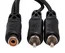 Hosa YRA-105 6" RCA-F to Dual RCA Audio Y-Cable