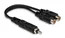 Hosa YRA-104 6" RCA to Dual RCA-F Audio Y-Cable