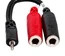 Hosa YMP-137 6" 3.5mm TRS to Dual 1/4" TSF Audio Y-Cable