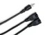 Hosa YAC-407 1.5' Dual NEMA 5-15R to NEMA 5-15P Power Extension Y-Cable, 18 AWG