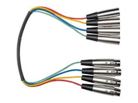 Hosa Technology  XLR-401.5  Balanced Snake 4 Channel, XLR3F to XLR3M, 1.5ft