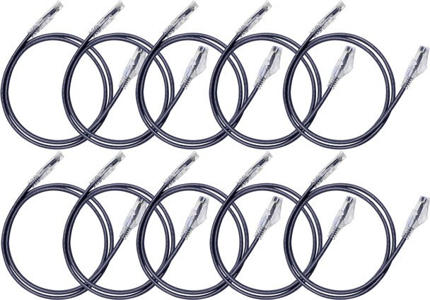 Hosa Cat 6 Cable 10-pack Black 3 ft CAT-603-10PK-BK