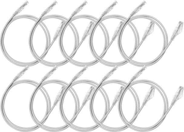 Hosa Cat 6 Ethernet Cable – 10-Pack, 10 Foot, White (CAT-610-10PK-WH)