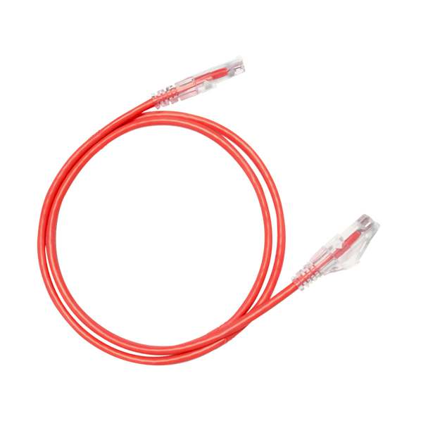 Hosa Cat 6 Slim Ethernet Cable – 10-Pack, 5 Feet, Red (CAT-605S-10PK-RD)