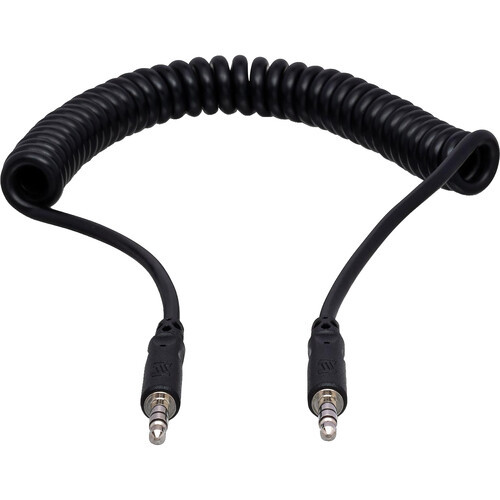 Hosa CMM-105C Coiled Stereo Interconnect Cable - 3.5mm TRS Male to 3.5mm TRS Male - 5 foot
