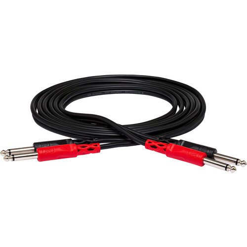 Hosa CPP-201 Stereo Interconnect Cable - Dual 1/4-inch TS Male to Same - 3.3 foot