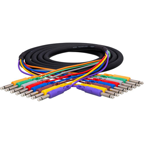 Hosa CPP-804 8-channel 1/4-inch TS Male Snake - 13.2 foot