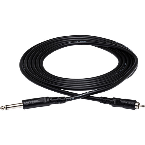 Hosa CPR-110 Unbalanced Interconnect Cable 1/4-inch TS Male to RCA Male - 10 foot