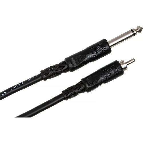 Hosa CPR-115 Unbalanced Interconnect Cable 1/4-inch TS Male to RCA Male - 15 foot