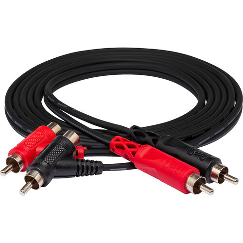 Hosa CRA-202PB Stereo Interconnect Cable – Dual RCA to Dual Piggyback RCA (2 m)
