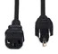 Hosa PWC-141 1' IEC C13 to NEMA 5-15P Power Cord, 18 AWG