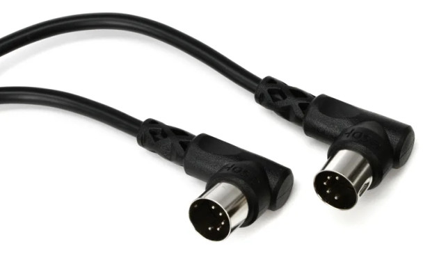 Hosa MID-310RR Right-angle MIDI Cable - 10 foot