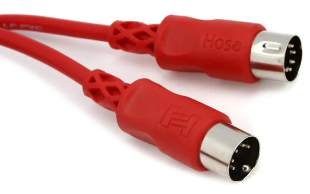 Hosa MID-305RD MIDI Cable - 5 foot Red