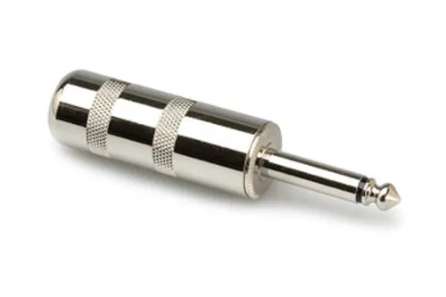 Hosa JMB-025W Jumbo 1/4-inch TS Male Cable-mount Connector with Wide Opening