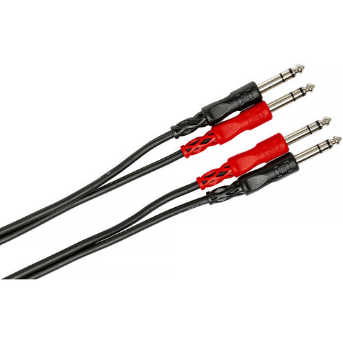 Hosa CSS-203 Stereo Interconnect Cable - Dual 1/4-inch TRS to Same - 3 meter