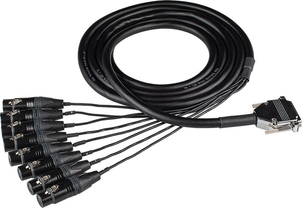 Hosa Edge DBF-501 8-Channel XLR Female to DB25 Snake - 1 Meter