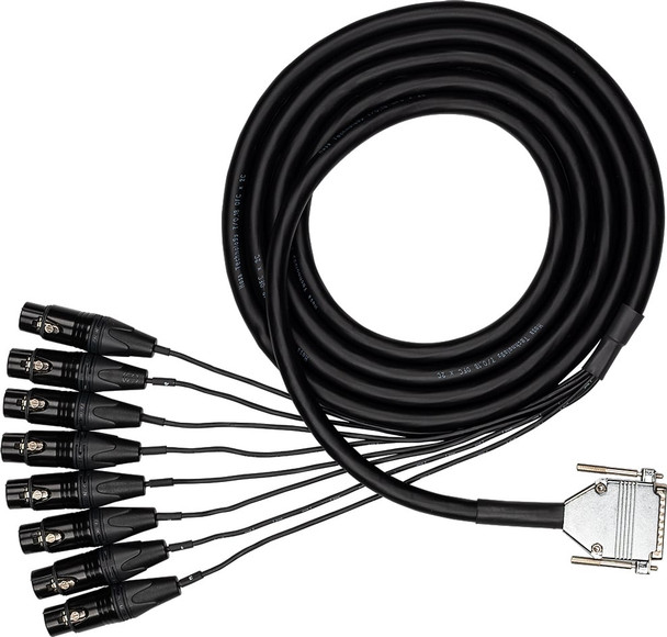 Hosa Edge DBF-503 8-Channel XLR Female to DB25 Snake - 3 Meter