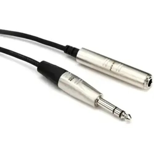 Hosa HXSS-025 Pro Headphone Extension Cable - REAN 1/4-inch TRS Female to 1/4-inch TRS Male - 25 foot