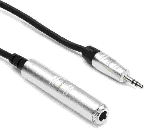 Hosa HXSM-005 Pro Headphone Adaptor Cable - REAN 1/4-inch TRS Female to 3.5 mm TRS Male - 5 foot