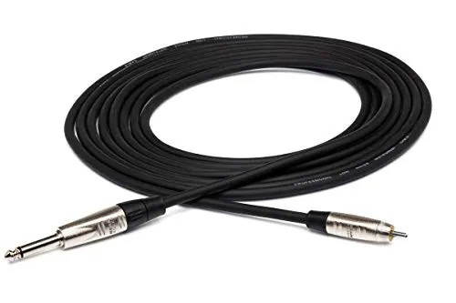 Hosa HPR-020 Pro Unbalanced Interconnect Cable - 1/4-inch TS Male to RCA Male - 20 foot