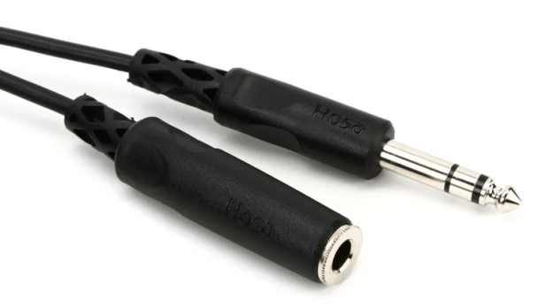 Hosa HPE-310 1/4-inch TRS Female to 1/4-inch TRS Male Headphone Extension Cable - 10 foot
