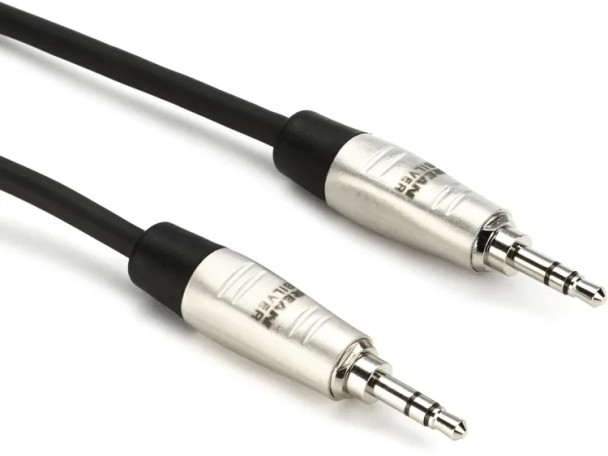 Hosa HMM-010 Pro Stereo Interconnect Cable - 3.5mm REAN TRS Male to Same - 10 foot