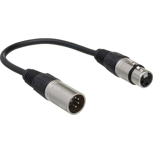 Hosa Technology 5-Pin XLR Male to 3-Pin XLR Female DMX Cable - 6"