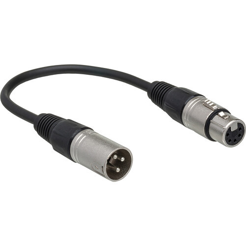 Hosa DMX-306 DMX512 Adapter - XLR3 Male to XLR5 Female - 6 Inch
