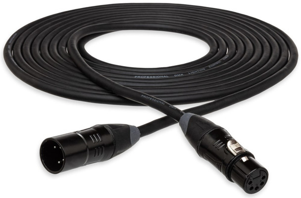 Hosa DMX-703 DMX512 Cable - XLR5 Male to XLR5 Female - 3 Foot
