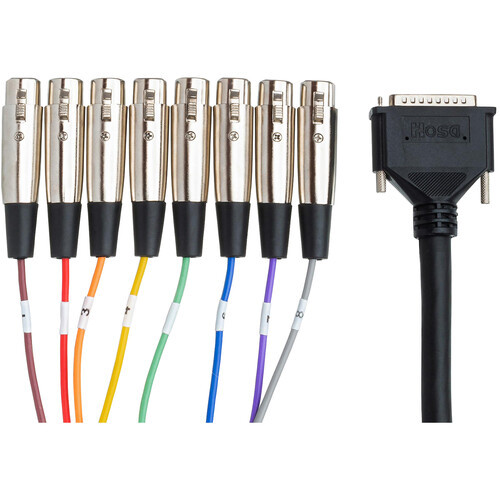 Hosa DTM-807 Balanced Snake Cable - DB25 to XLR3 Male - 7 meter