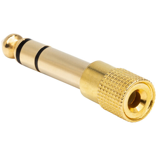 Hosa GHP-106 Threaded Headphone Adapter - 3.5mm TRS Female to 1/4-inch TRS Male