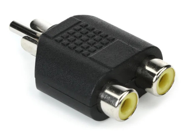 Hosa GRF-398 RCA Male to Dual RCA Female Y Adapter
