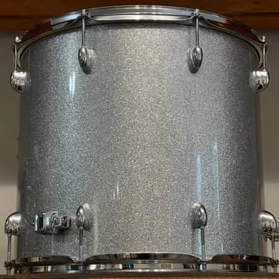 Yamaha, Silver Sparkle Recording Custom Floor Tom 18x16, RBF-1816SLS