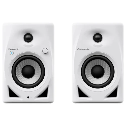Pioneer DJ J DM-40D-BT-W  4-inch desktop monitor system with Bluetooth® functionality - White (Pair)