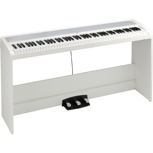 Korg B2SP Digital Piano with 88-Key Natural Weighted Keyboard and Matching Stand in White Finish (B2SPWH)