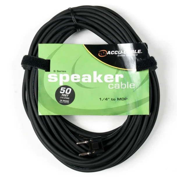ADJ S5016B 1/4" to MDP (Banana) 16 Gauge Cable (50')