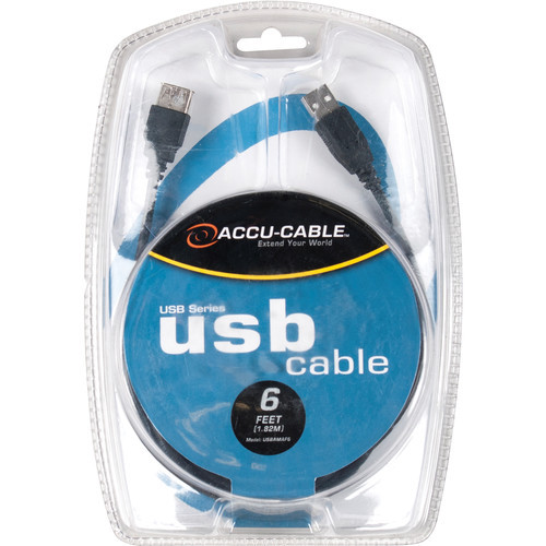ADJ USBAMAF6  6', USB A MALE TO USB A FEMALE