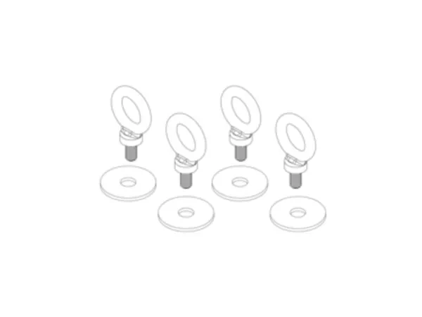 JBL EBK4 M10-20 Universal M10 Eyebolt Kit with Four M10 x 20 mm Eyebolts for Loudspeaker Suspension Applications (P3417MX)