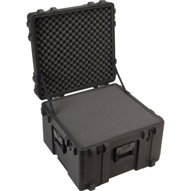 SKB 3R Series 24" x 23" x 17" Mil-Standard Case with Wheels and Cubed Foam (3R2423-17B-CW)