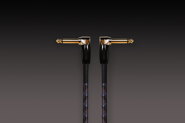 BOSS BIC-1AA 1ft / 30cm Instrument Patch Cable with Dual Right-Angle 1/4-Inch Connectors for Guitar Pedalboards and Audio Equipment (BIC-1AA)