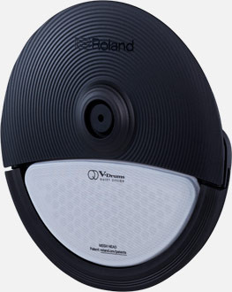 ROLAND 12-Inch V-Drums Quiet Design Electronic Cymbal Pad, 2-Zone with Choke Control (CYQ-12)