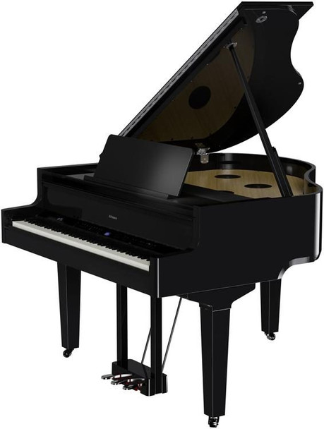 Roland GP-9 Digital Grand Piano – Polished Ebony, 88-Key Hybrid Concert Keyboard, 324 Tones, 8-Speaker Piano Reality Sound System, Bluetooth Audio/MIDI (GP-9-PE)