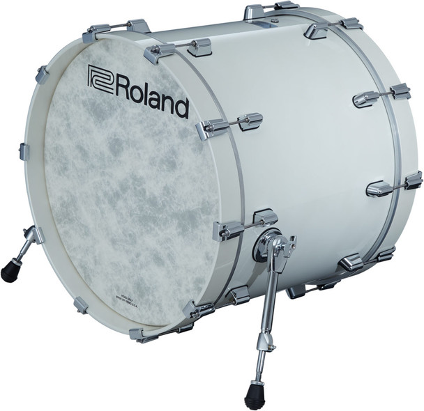 Roland KD-222-PW 22-Inch Electronic Kick Drum with Wood Shell, Pearl White (KD-222-PW)
