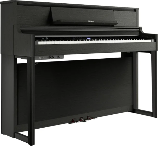 Roland LX-5 Digital Piano with PHA-50 Hybrid Keyboard, Piano Reality Modeling, Triple Pedals, 4-Speaker Sound System, Bluetooth, and Matching Stand (LX-5-CH)