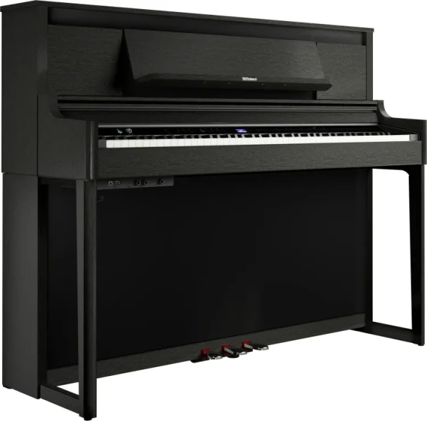Roland LX-6 Digital Piano in Charcoal with Hybrid Grand Keyboard, Piano Reality Modeling, Triple Pedals, 5-Speaker Sound System, Bluetooth, and Matching Stand (LX-6-CH)